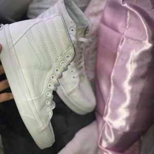 High top white vans